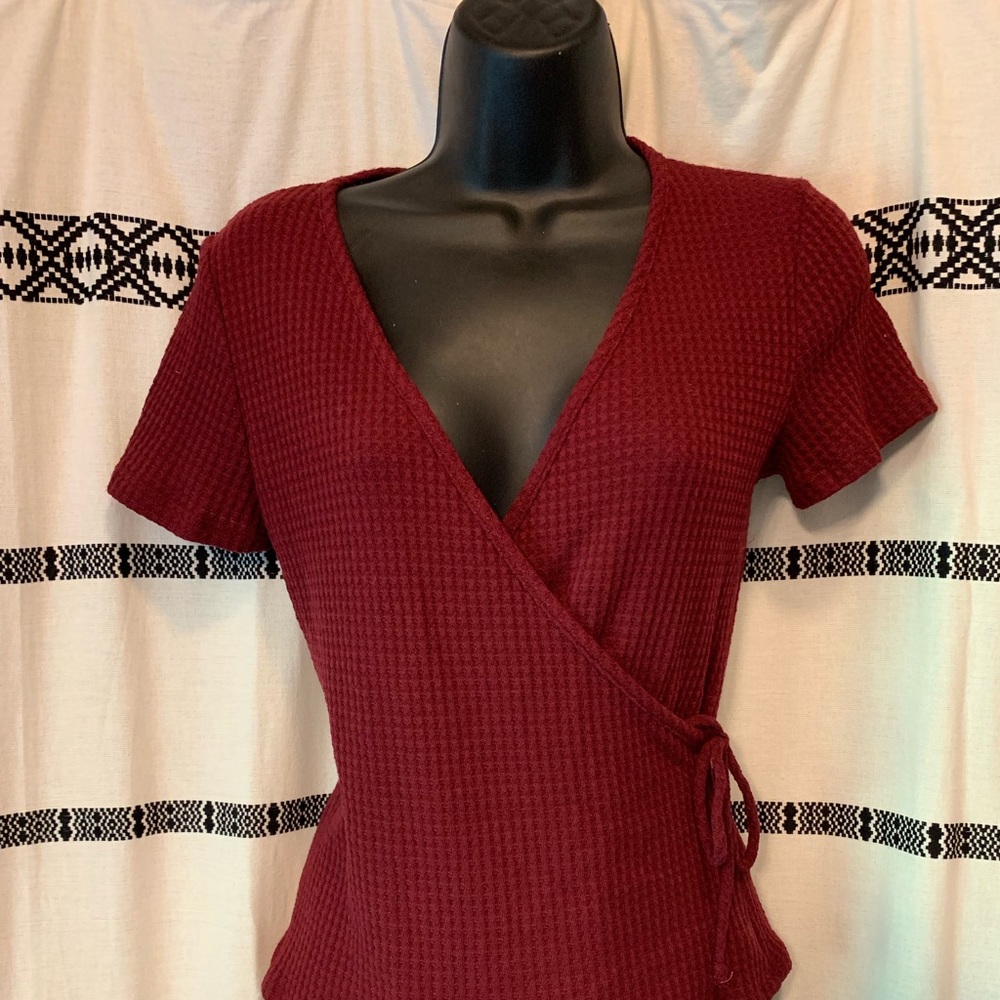Burgundy Wrap Shirt